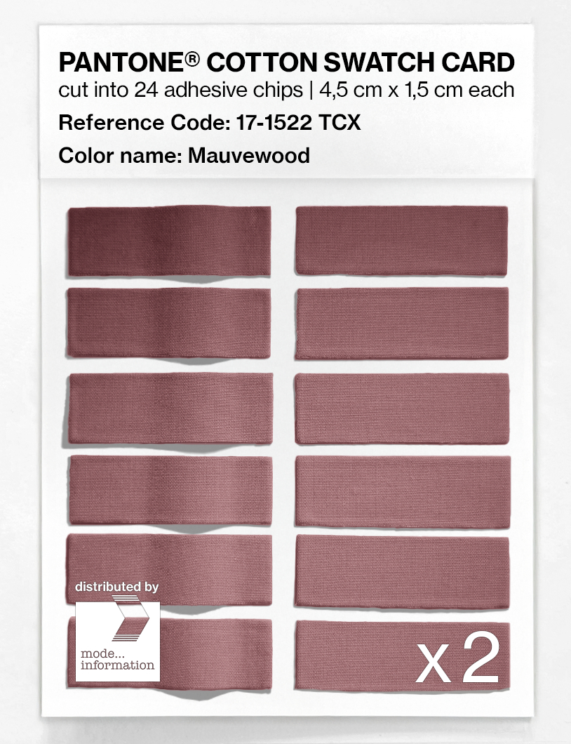 Product image 6 of the product “PANTONE® COTTON SWATCH CARD 17-1522 TCX Mauvewood ”