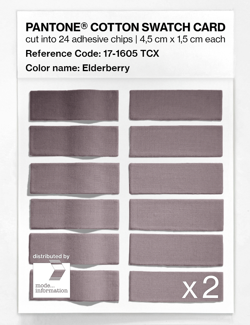 Product image 6 of the product “PANTONE® COTTON SWATCH CARD 17-1605 TCX Elderberry ”