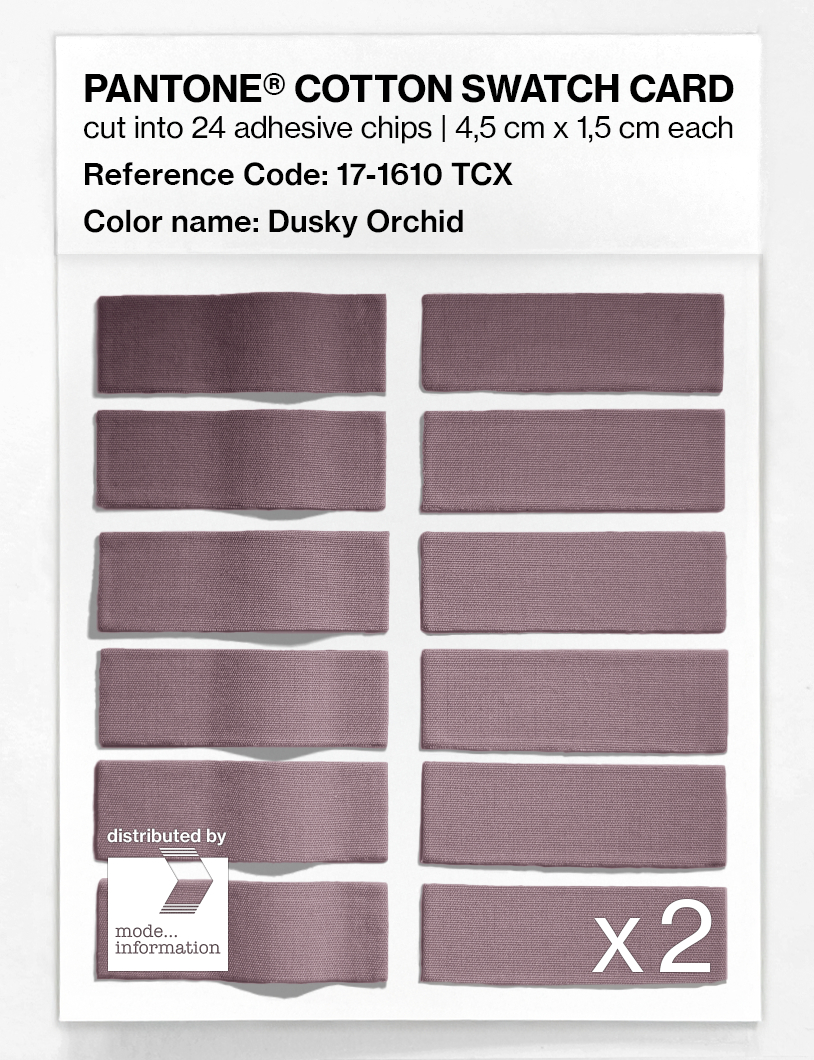 Product image 6 of the product “PANTONE® COTTON SWATCH CARD 17-1610 TCX Dusky Orchid ”