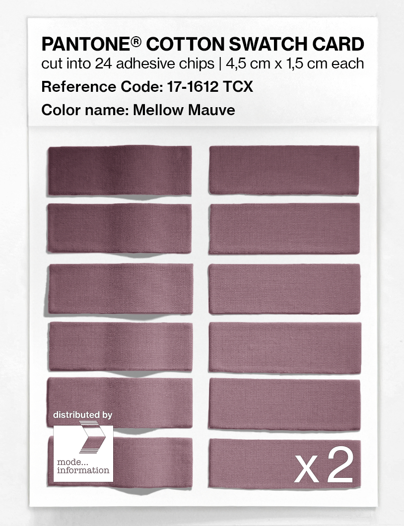 Product image 6 of the product “PANTONE® COTTON SWATCH CARD 17-1612 TCX Mellow Mauve ”