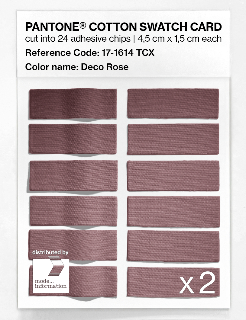 Product image 6 of the product “PANTONE® COTTON SWATCH CARD 17-1614 TCX Deco Rose ”