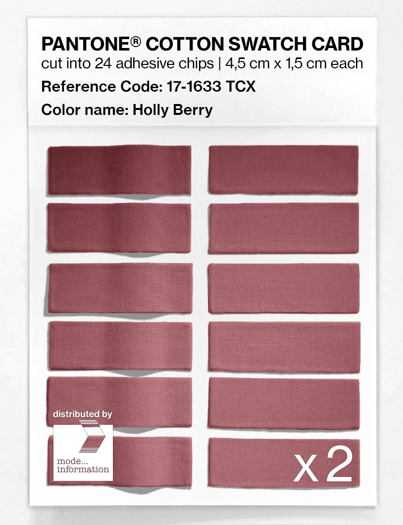 Product image 6 of the product “PANTONE® COTTON SWATCH CARD 17-1633 TCX Holly Berry ”