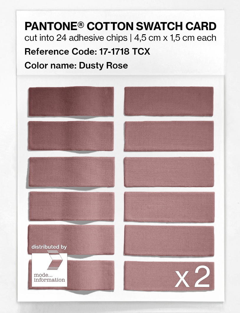 Product image 6 of the product “PANTONE® COTTON SWATCH CARD 17-1718 TCX Dusty Rose ”