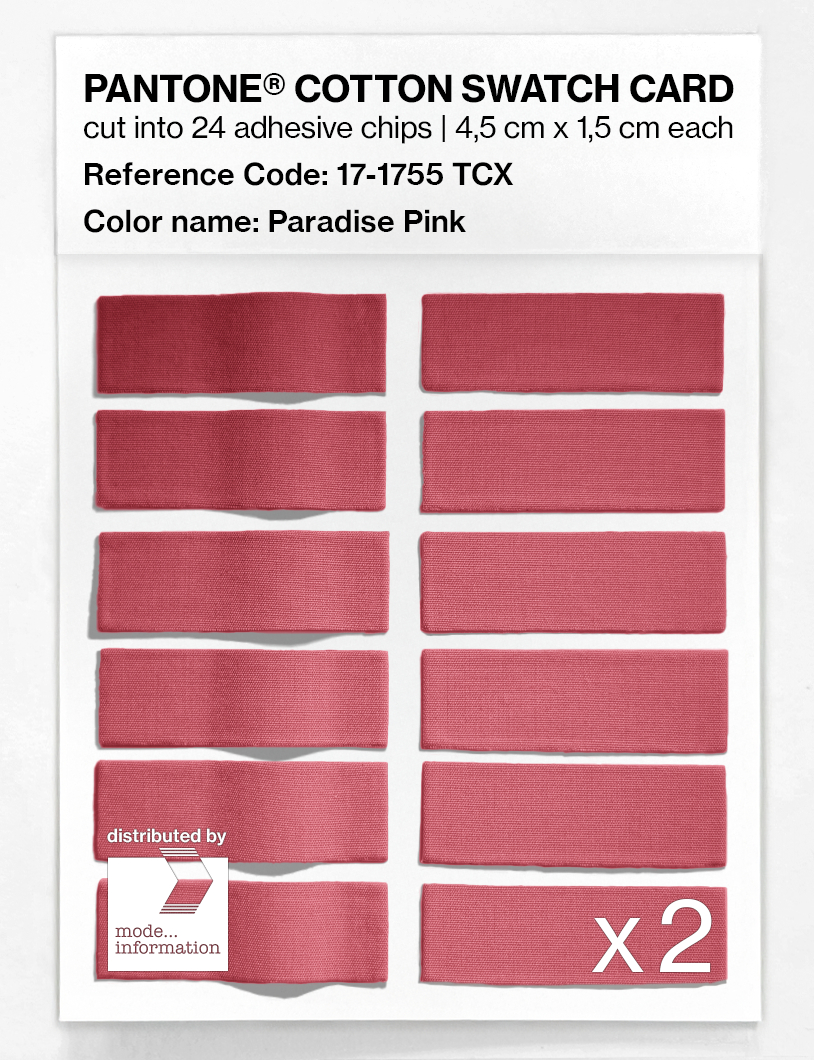 Product image 6 of the product “PANTONE® COTTON SWATCH CARD 17-1755 TCX Paradise Pink ”