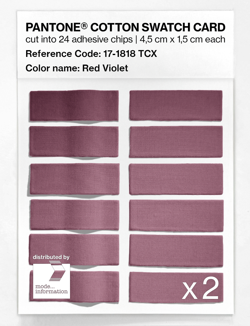 Product image 6 of the product “PANTONE® COTTON SWATCH CARD 17-1818 TCX Red Violet ”