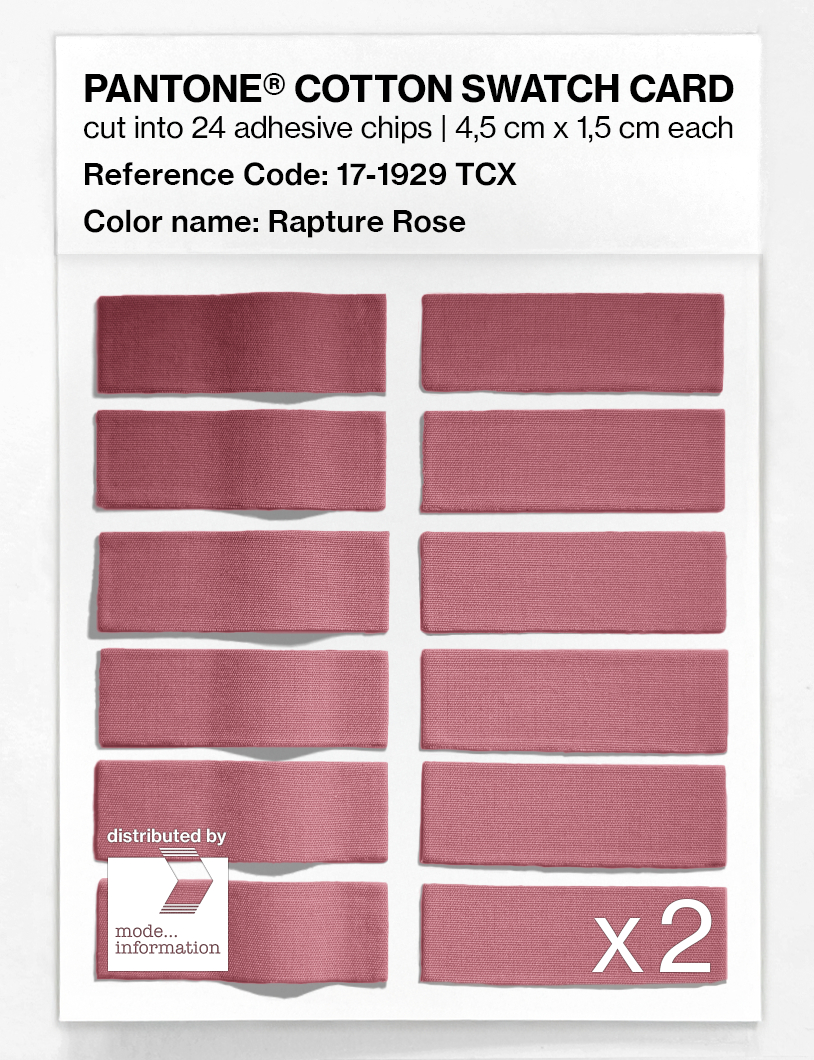 Product image 6 of the product “PANTONE® COTTON SWATCH CARD 17-1929 TCX Rapture Rose ”