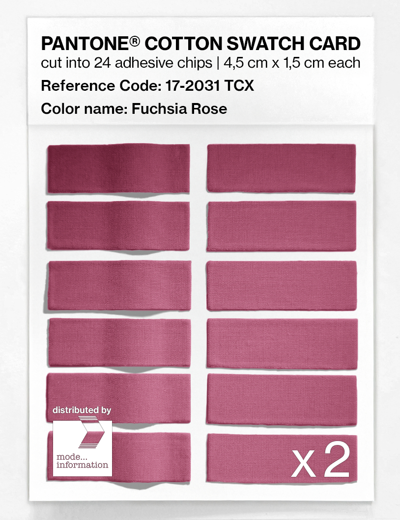 Product image 6 of the product “PANTONE® COTTON SWATCH CARD 17-2031 TCX Fuchsia Rose ”