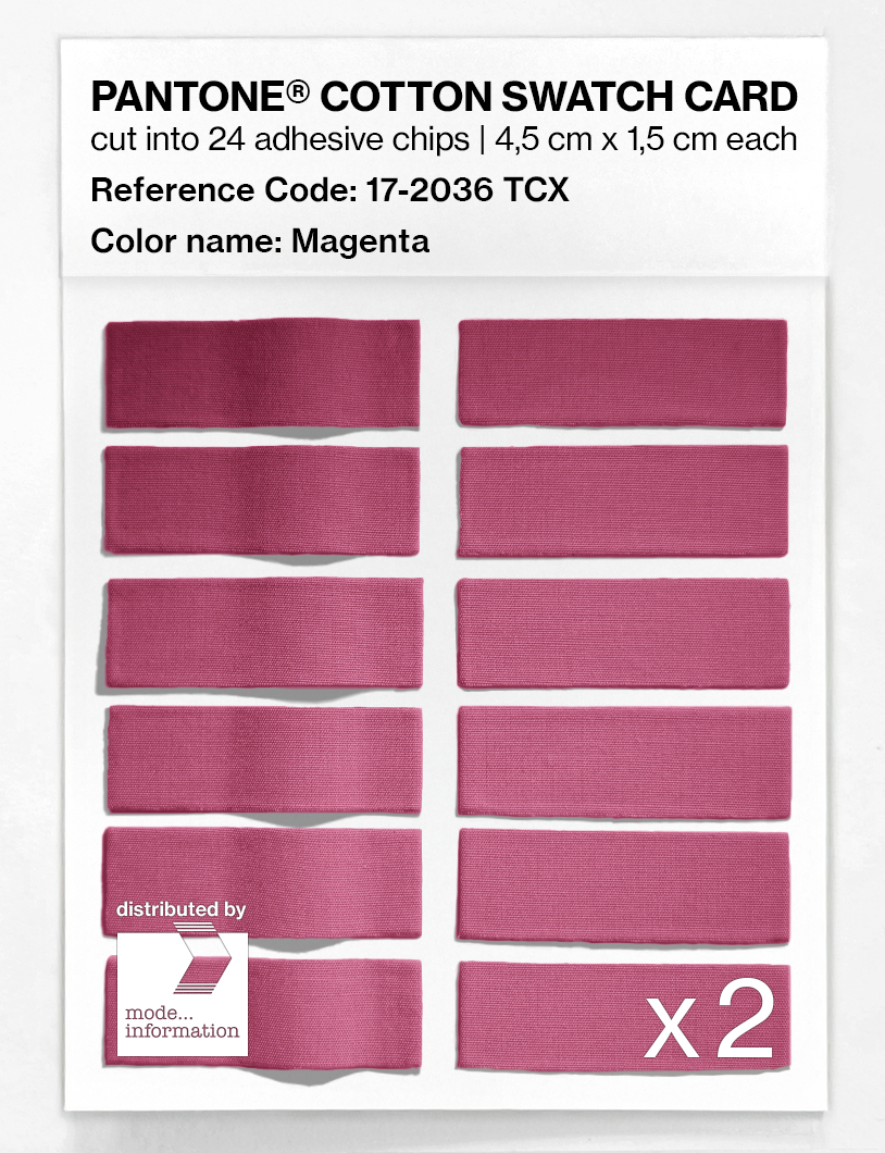 Product image 6 of the product “PANTONE® COTTON SWATCH CARD 17-2036 TCX Magenta ”