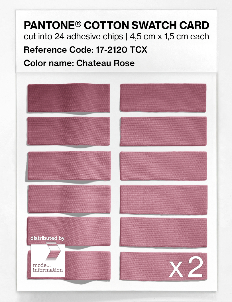 Product image 6 of the product “PANTONE® COTTON SWATCH CARD 17-2120 TCX Chateau Rose ”