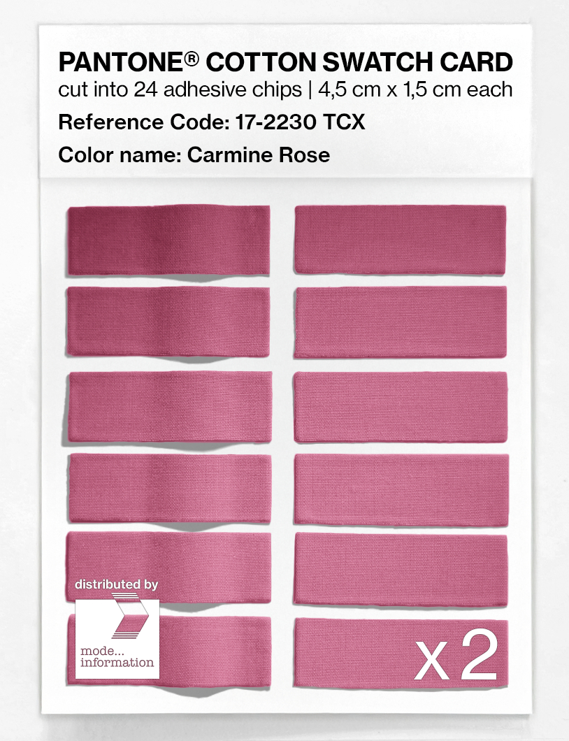 Artikelbild 6 des Artikels “PANTONE® COTTON SWATCH CARD 17-2230 TCX Carmine Rose “