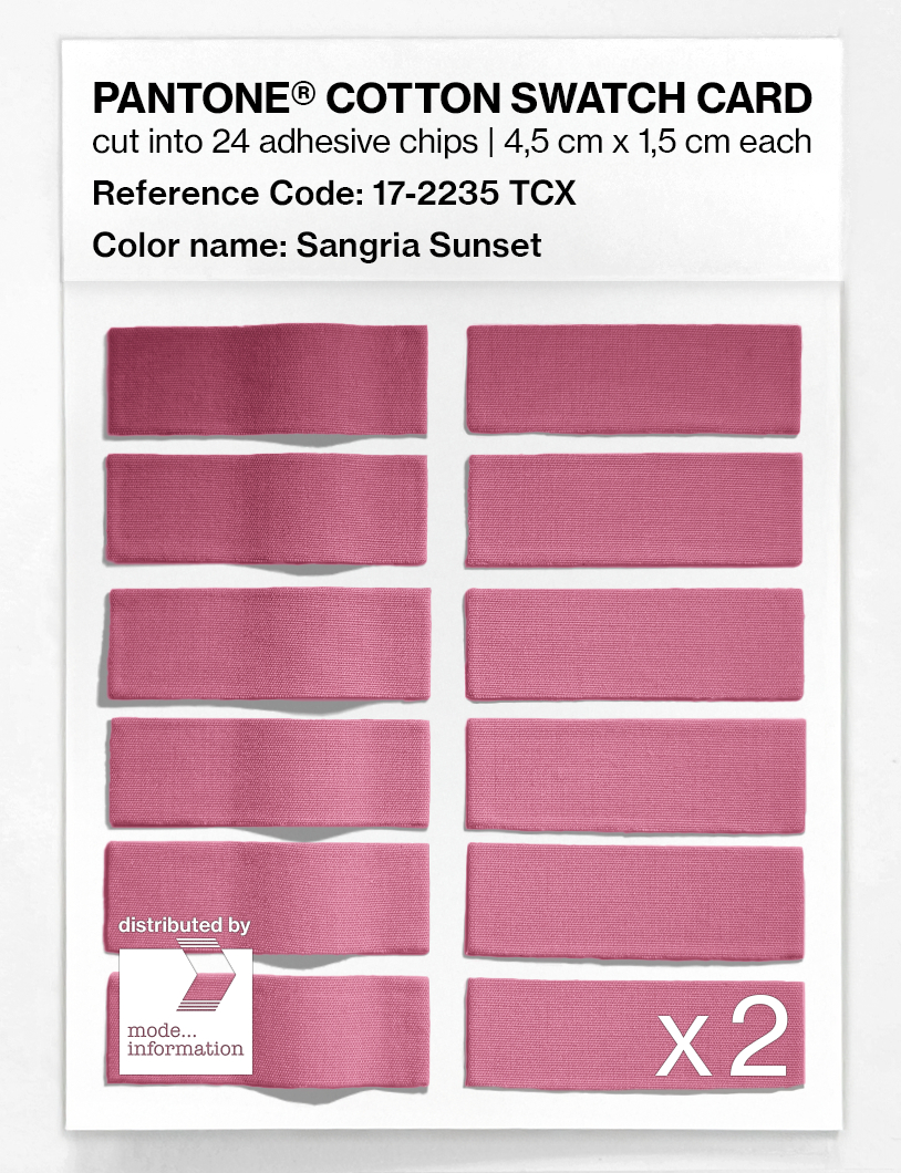 Artikelbild 6 des Artikels “PANTONE® COTTON SWATCH CARD 17-2235 TCX Sangria Sunset “