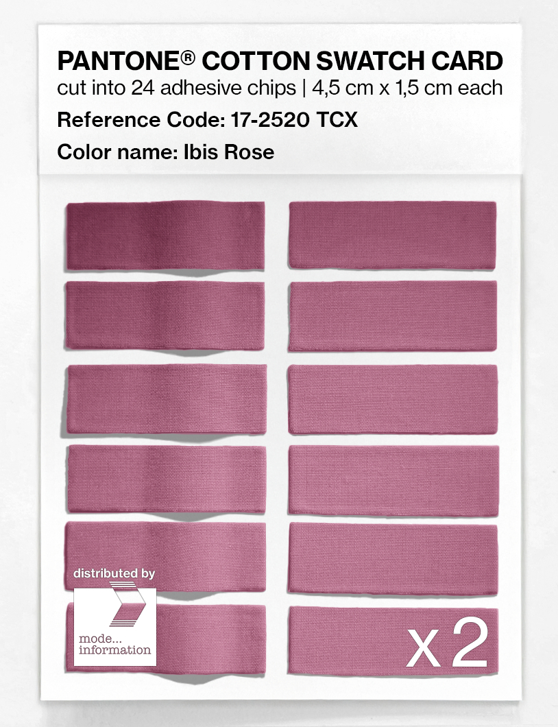 Product image 6 of the product “PANTONE® COTTON SWATCH CARD 17-2520 TCX Ibis Rose ”