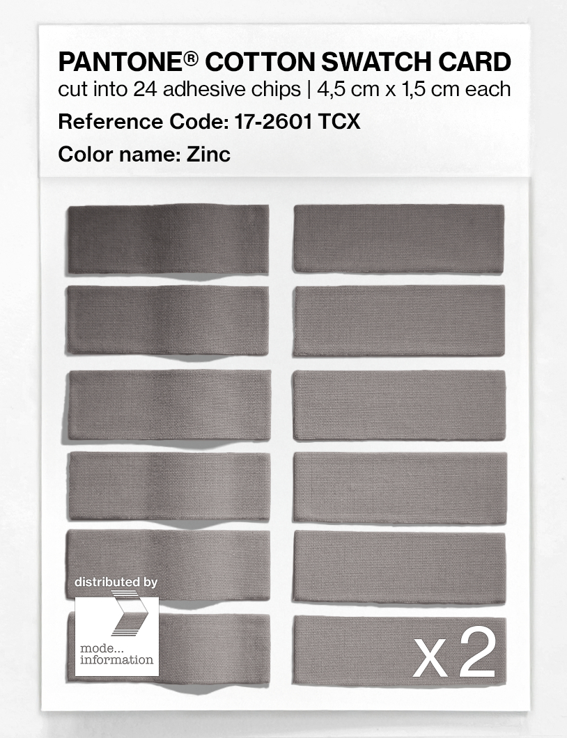 Product image 6 of the product “PANTONE® COTTON SWATCH CARD 17-2601 TCX Zinc ”