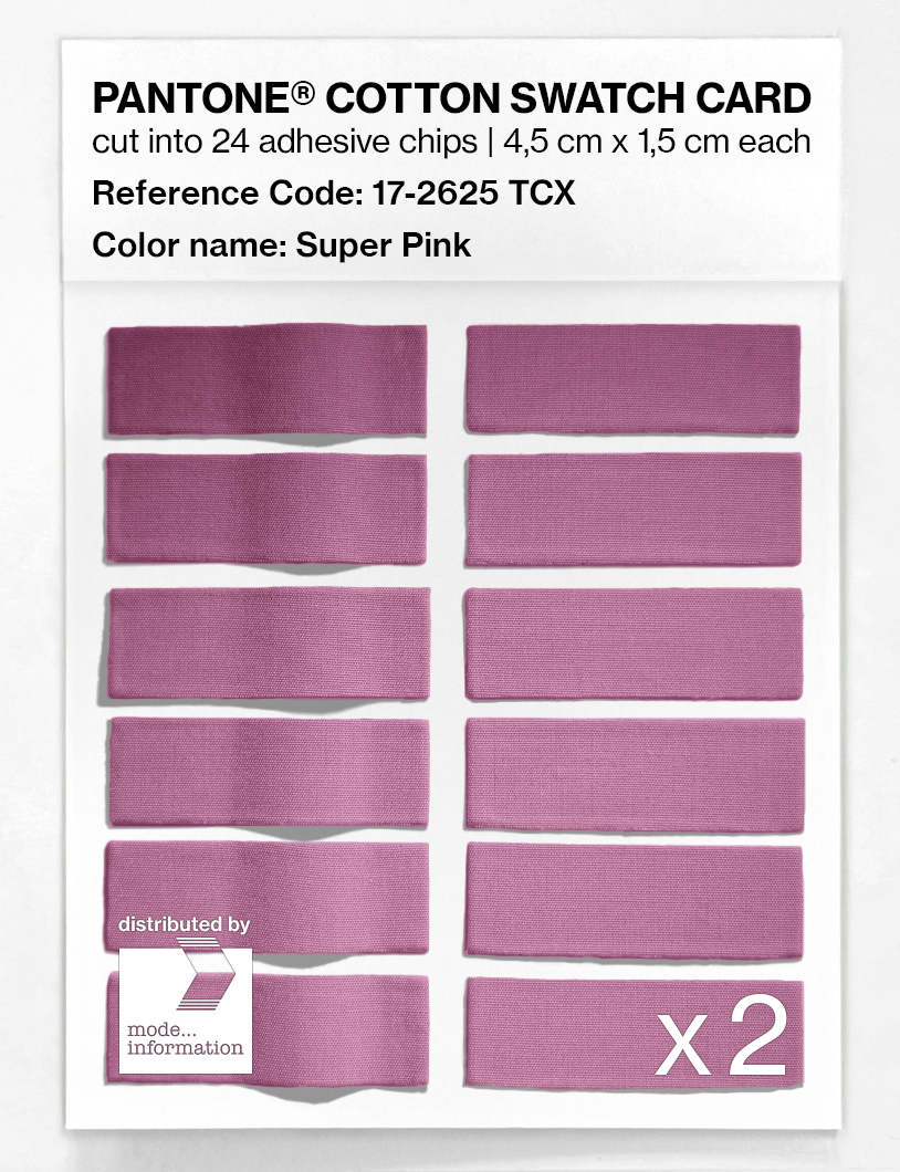 Product image 6 of the product “PANTONE® COTTON SWATCH CARD 17-2625 TCX Super Pink ”