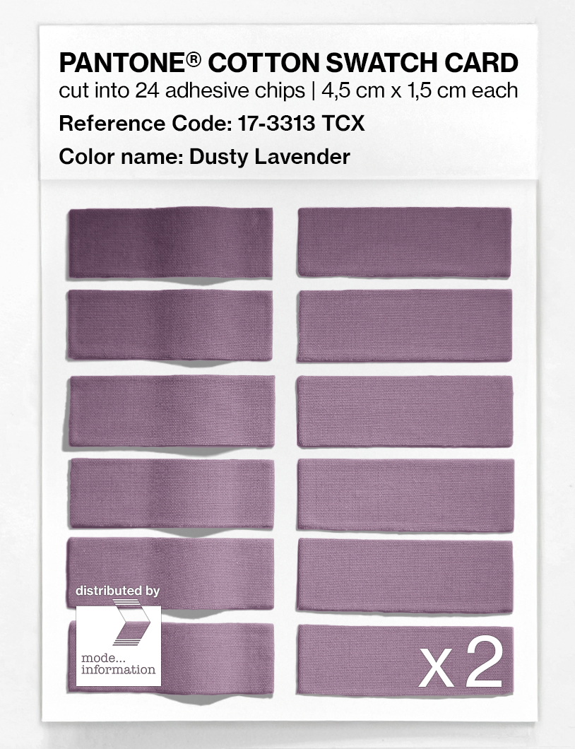 Product image 6 of the product “PANTONE® COTTON SWATCH CARD 17-3313 TCX Dusty Lavender ”