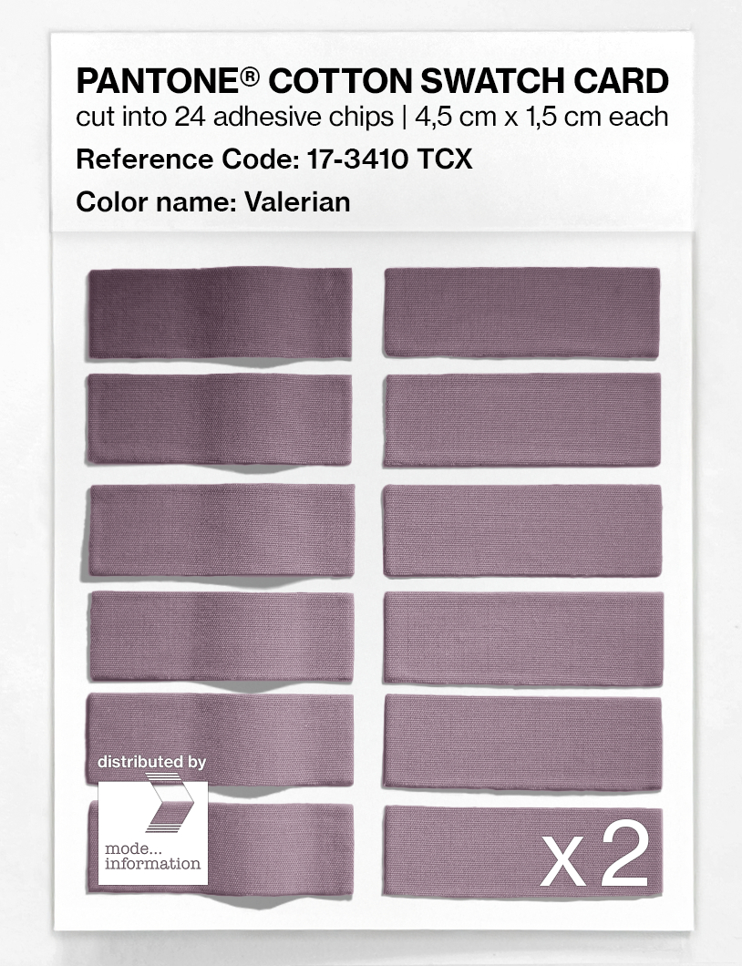 Product image 6 of the product “PANTONE® COTTON SWATCH CARD 17-3410 TCX Valerian ”