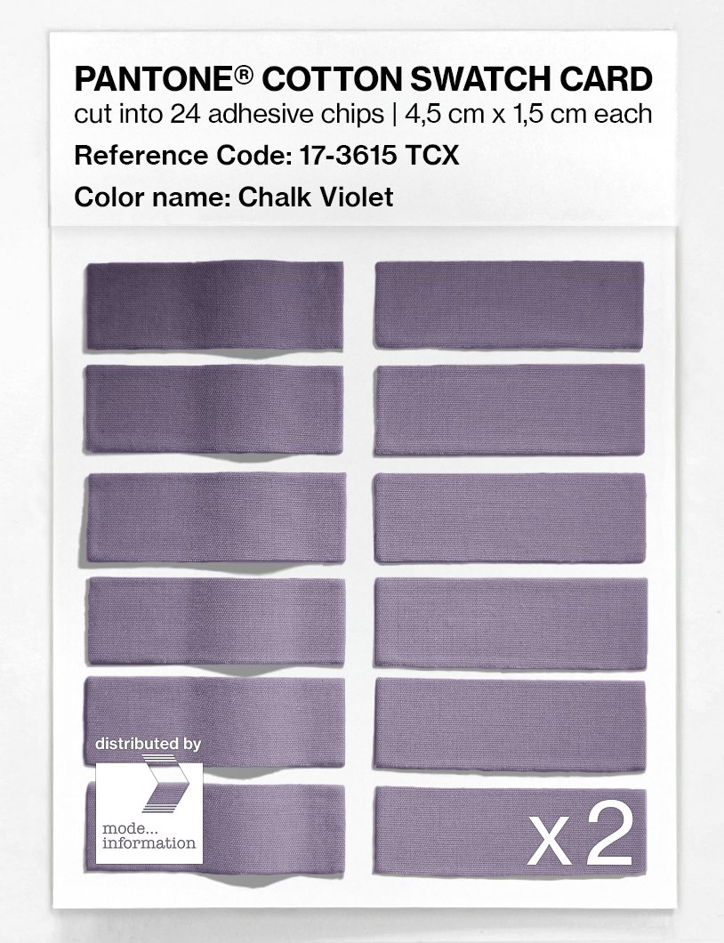 Product image 6 of the product “PANTONE® COTTON SWATCH CARD 17-3615 TCX Chalk Violet ”