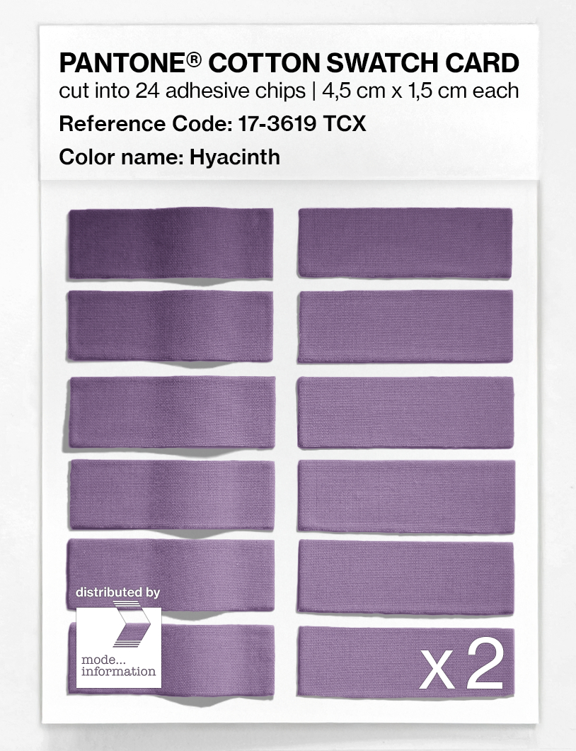 Product image 6 of the product “PANTONE® COTTON SWATCH CARD 17-3619 TCX Hyacinth ”