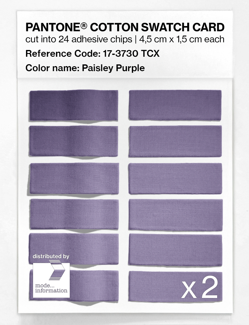 Product image 6 of the product “PANTONE® COTTON SWATCH CARD 17-3730 TCX Paisley Purple ”