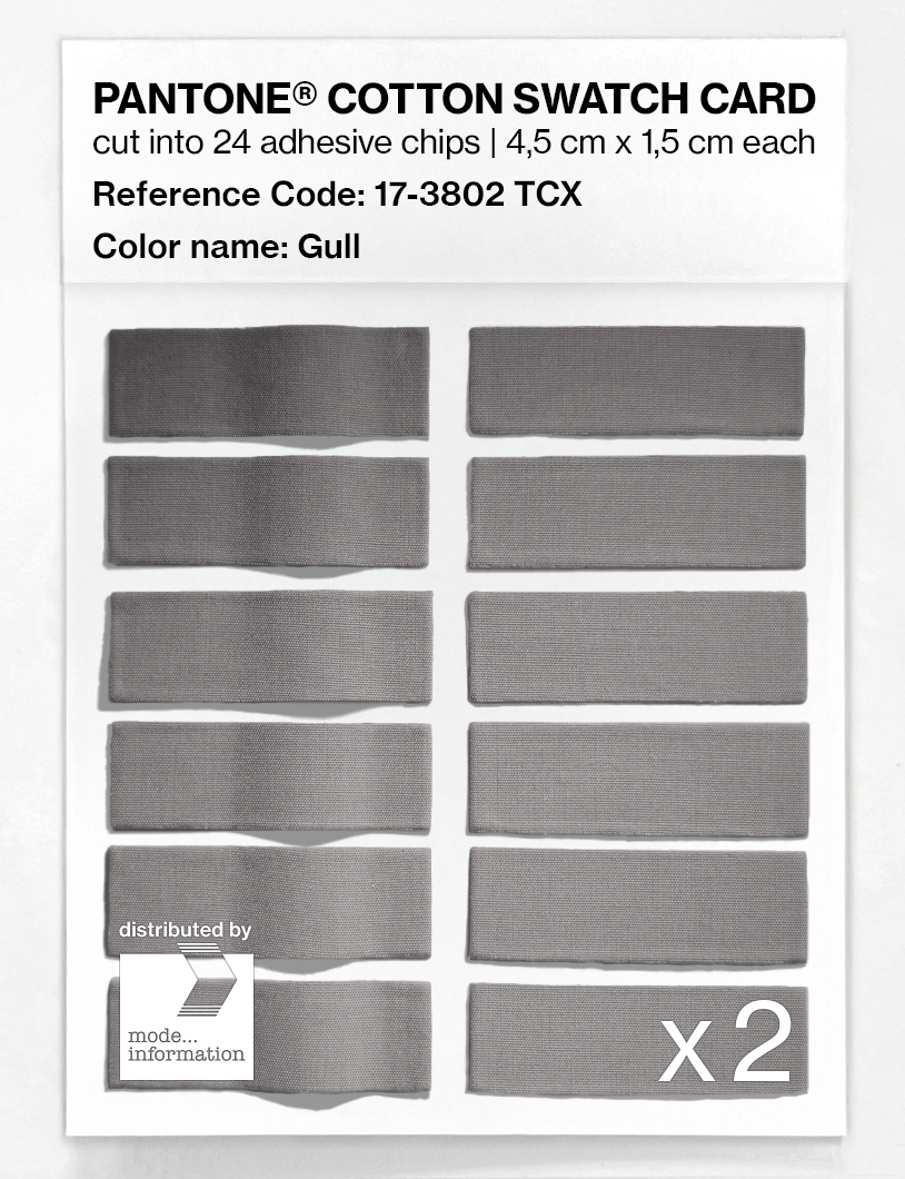 Product image 6 of the product “PANTONE® COTTON SWATCH CARD 17-3802 TCX Gull ”