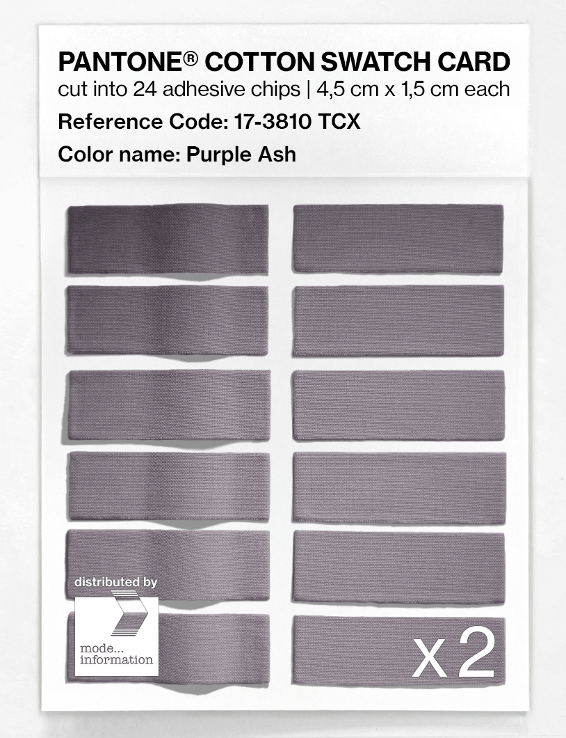 Product image 6 of the product “PANTONE® COTTON SWATCH CARD 17-3810 TCX Purple Ash ”