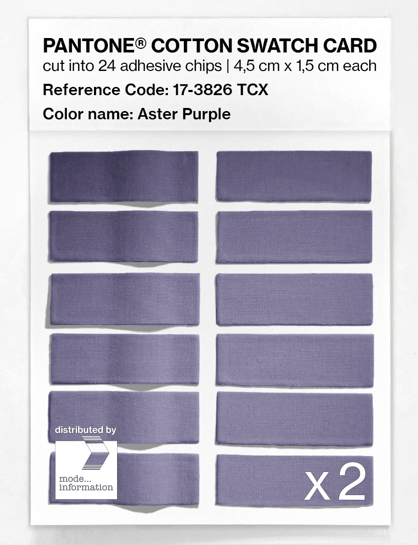 Product image 6 of the product “PANTONE® COTTON SWATCH CARD 17-3826 TCX Aster Purple ”