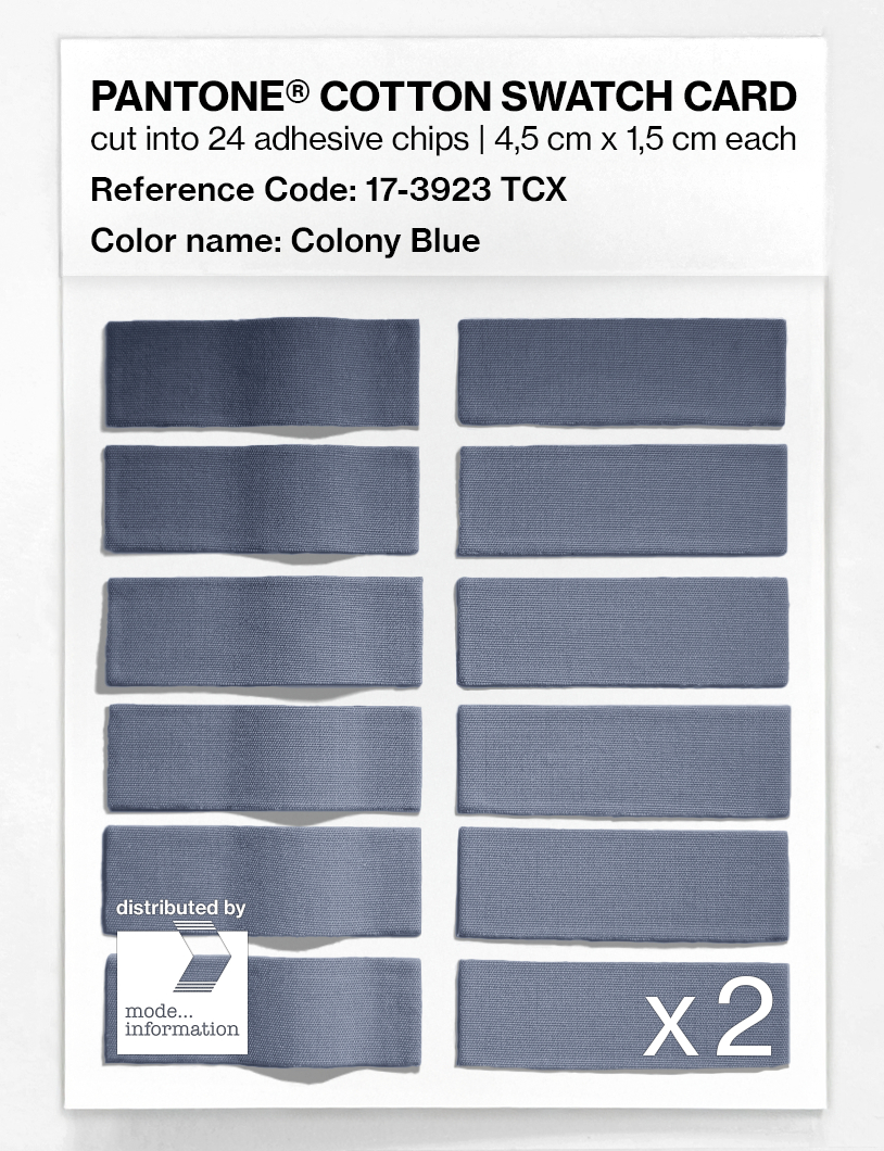Product image 6 of the product “PANTONE® COTTON SWATCH CARD 17-3923 TCX Colony Blue ”