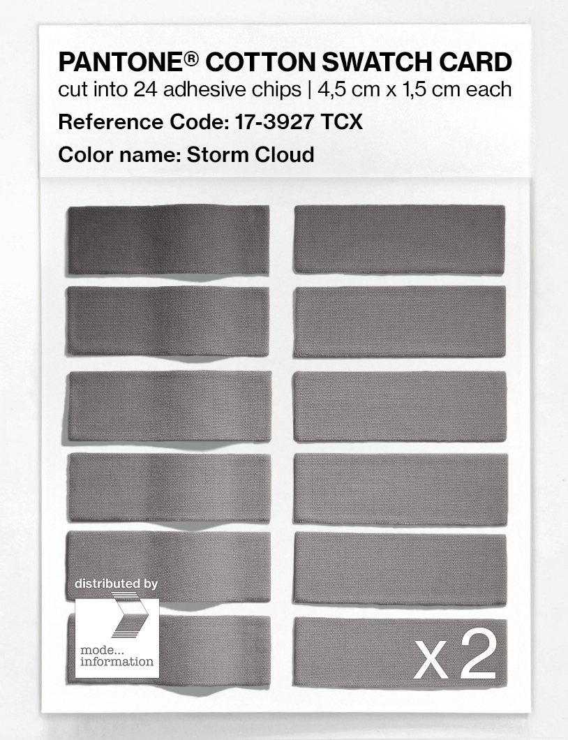 Product image 6 of the product “PANTONE® COTTON SWATCH CARD 17-3927 TCX Storm Cloud ”
