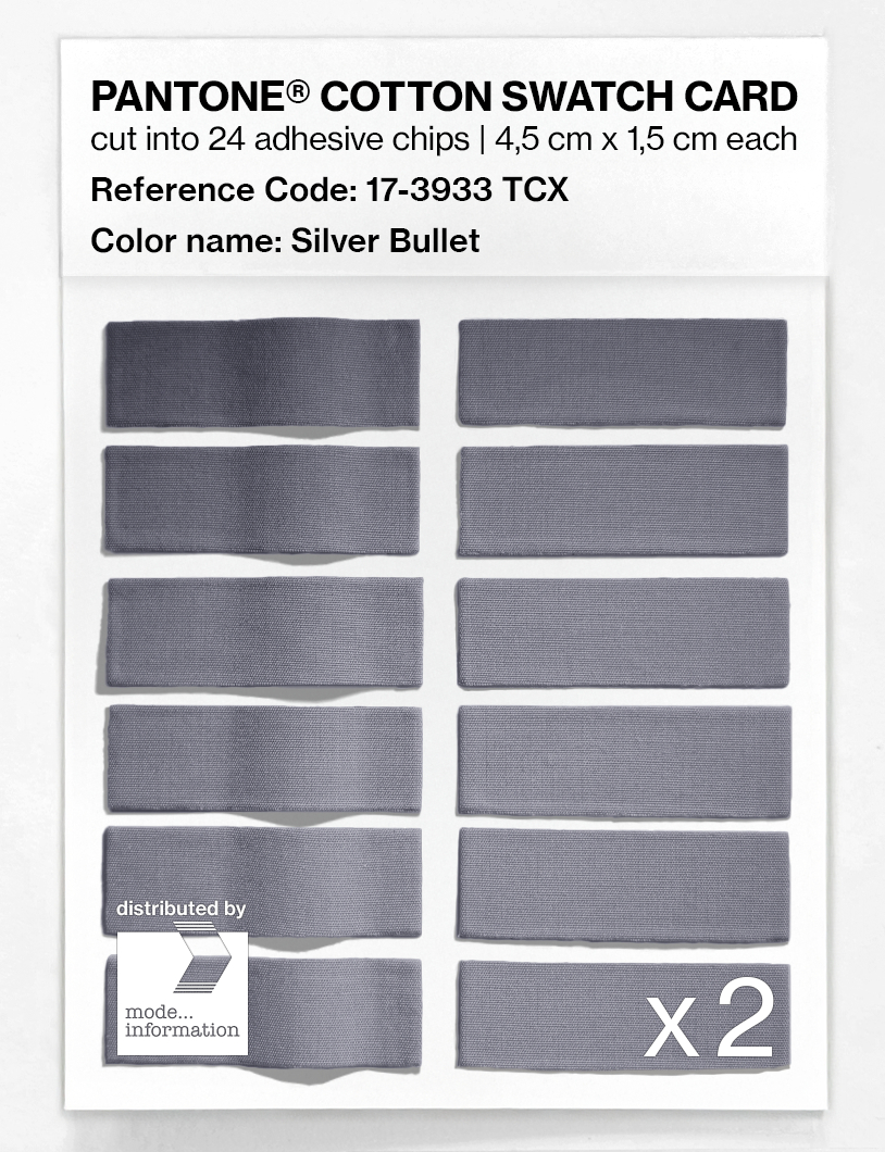 Artikelbild 6 des Artikels “PANTONE® COTTON SWATCH CARD 17-3933 TCX Silver Bullet “