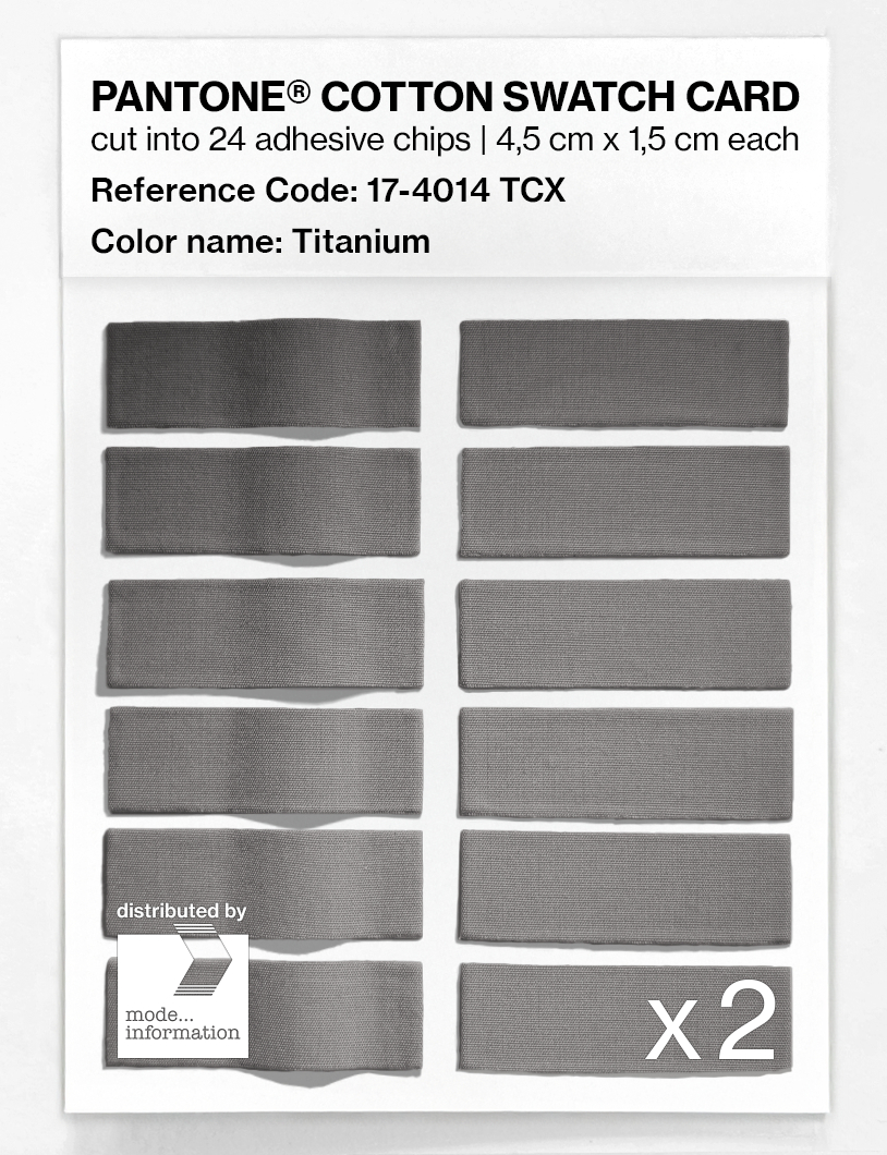 Product image 6 of the product “PANTONE® COTTON SWATCH CARD 17-4014 TCX Titanium ”