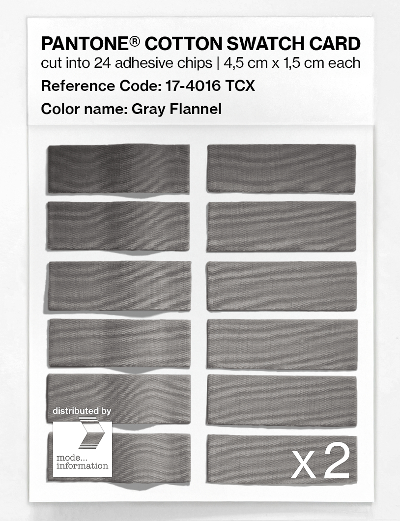 Artikelbild 6 des Artikels “PANTONE® COTTON SWATCH CARD 17-4016 TCX Gray Flannel “