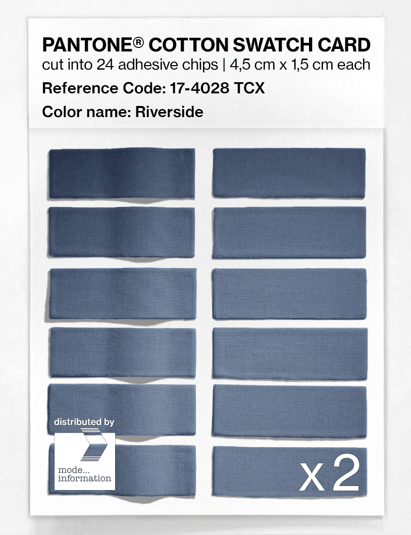Product image 6 of the product “PANTONE® COTTON SWATCH CARD 17-4028 TCX Riverside ”