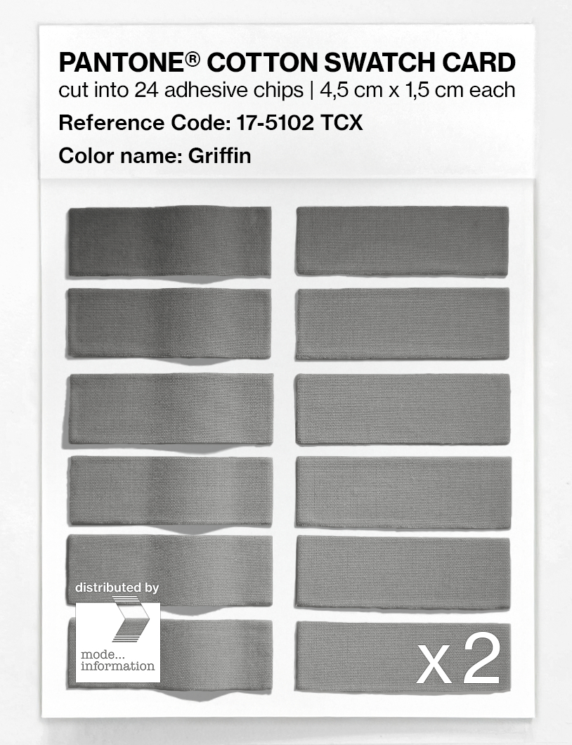Product image 6 of the product “PANTONE® COTTON SWATCH CARD 17-5102 TCX Griffin ”