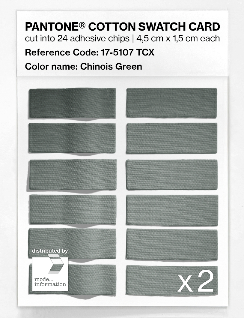 Product image 6 of the product “PANTONE® COTTON SWATCH CARD 17-5107 TCX Chinois Green ”
