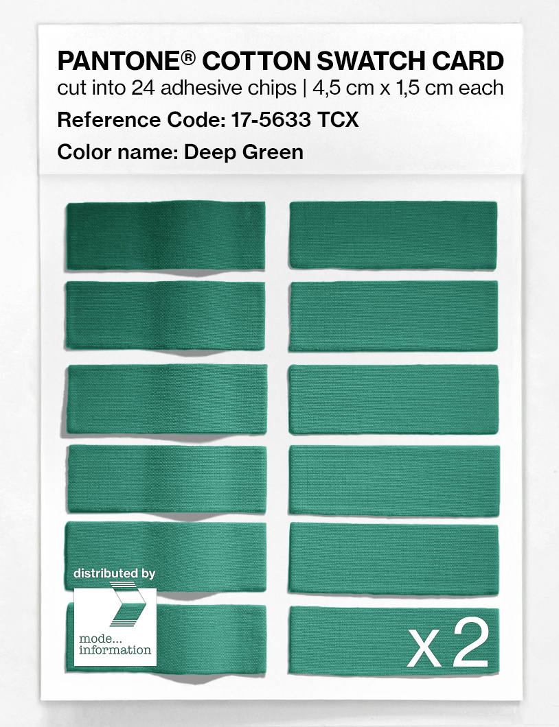 Product image 6 of the product “PANTONE® COTTON SWATCH CARD 17-5633 TCX Deep Green ”