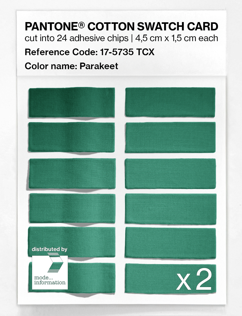 Artikelbild 6 des Artikels “PANTONE® COTTON SWATCH CARD 17-5735 TCX Parakeet “
