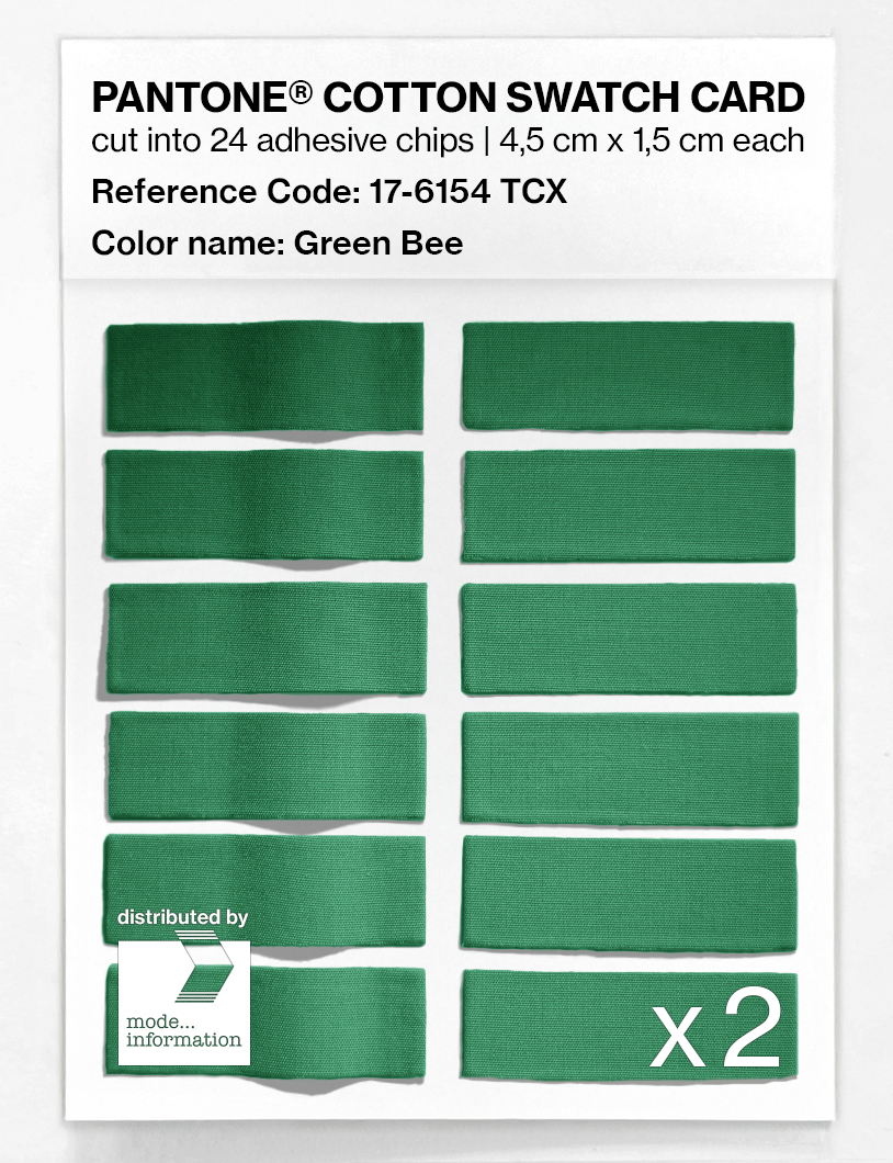 Product image 6 of the product “PANTONE® COTTON SWATCH CARD 17-6154 TCX Green Bee ”