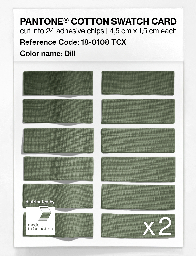 Product image 6 of the product “PANTONE® COTTON SWATCH CARD 18-0108 TCX Dill ”