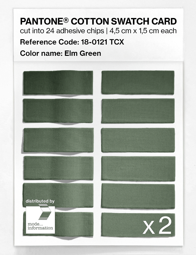 Product image 6 of the product “PANTONE® COTTON SWATCH CARD 18-0121 TCX Elm Green ”