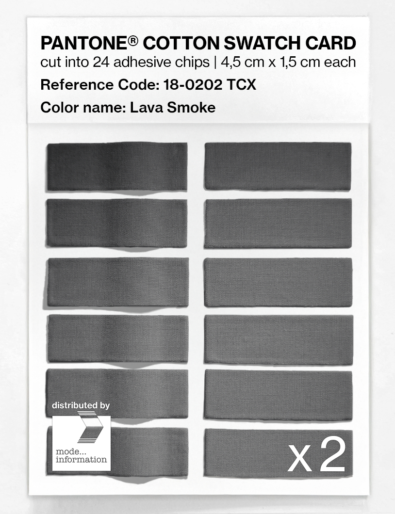 Artikelbild 6 des Artikels “PANTONE® COTTON SWATCH CARD 18-0202 TCX Lava Smoke “