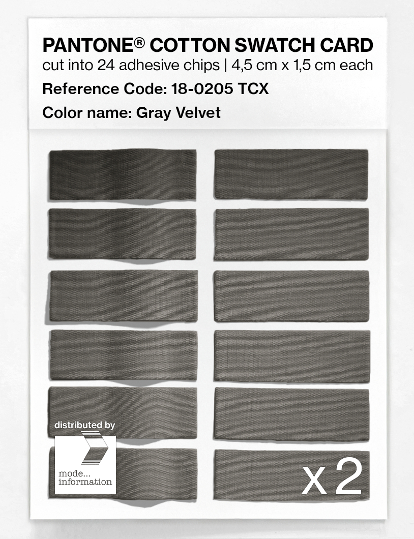 Artikelbild 6 des Artikels “PANTONE® COTTON SWATCH CARD 18-0205 TCX Gray Velvet “