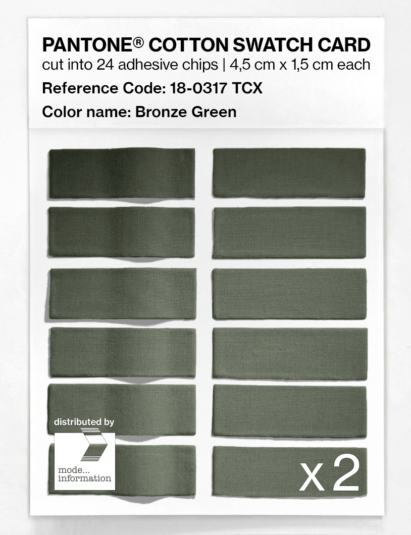 Product image 6 of the product “PANTONE® COTTON SWATCH CARD 18-0317 TCX Bronze Green ”
