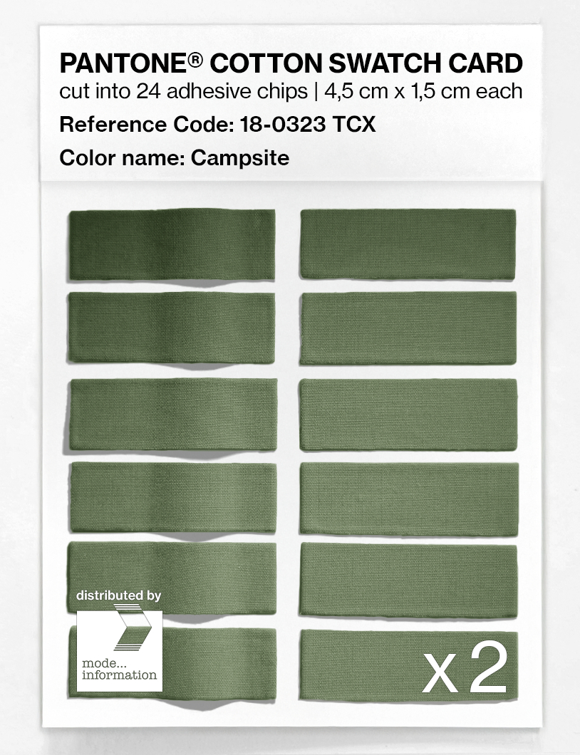 Product image 6 of the product “PANTONE® COTTON SWATCH CARD 18-0323 TCX Campsite ”