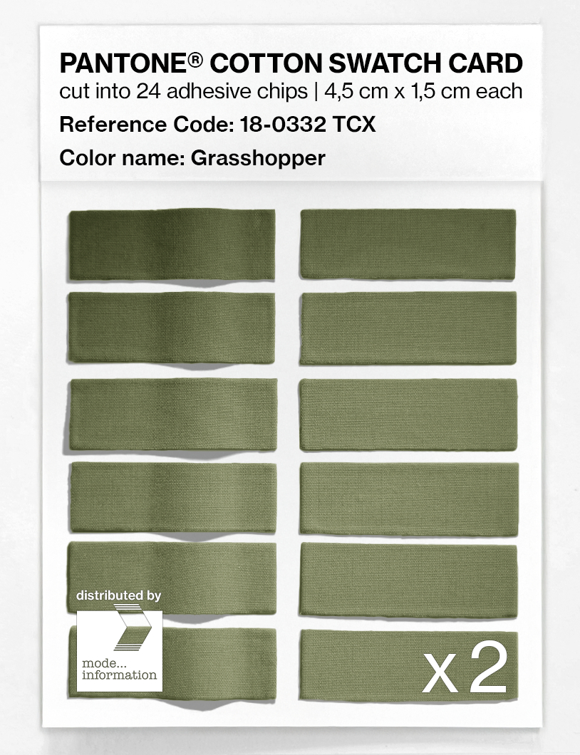 Artikelbild 6 des Artikels “PANTONE® COTTON SWATCH CARD 18-0332 TCX Grasshopper “