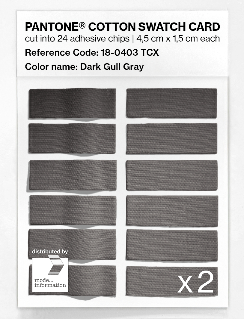 Artikelbild 6 des Artikels “PANTONE® COTTON SWATCH CARD 18-0403 TCX Dark Gull Gray “