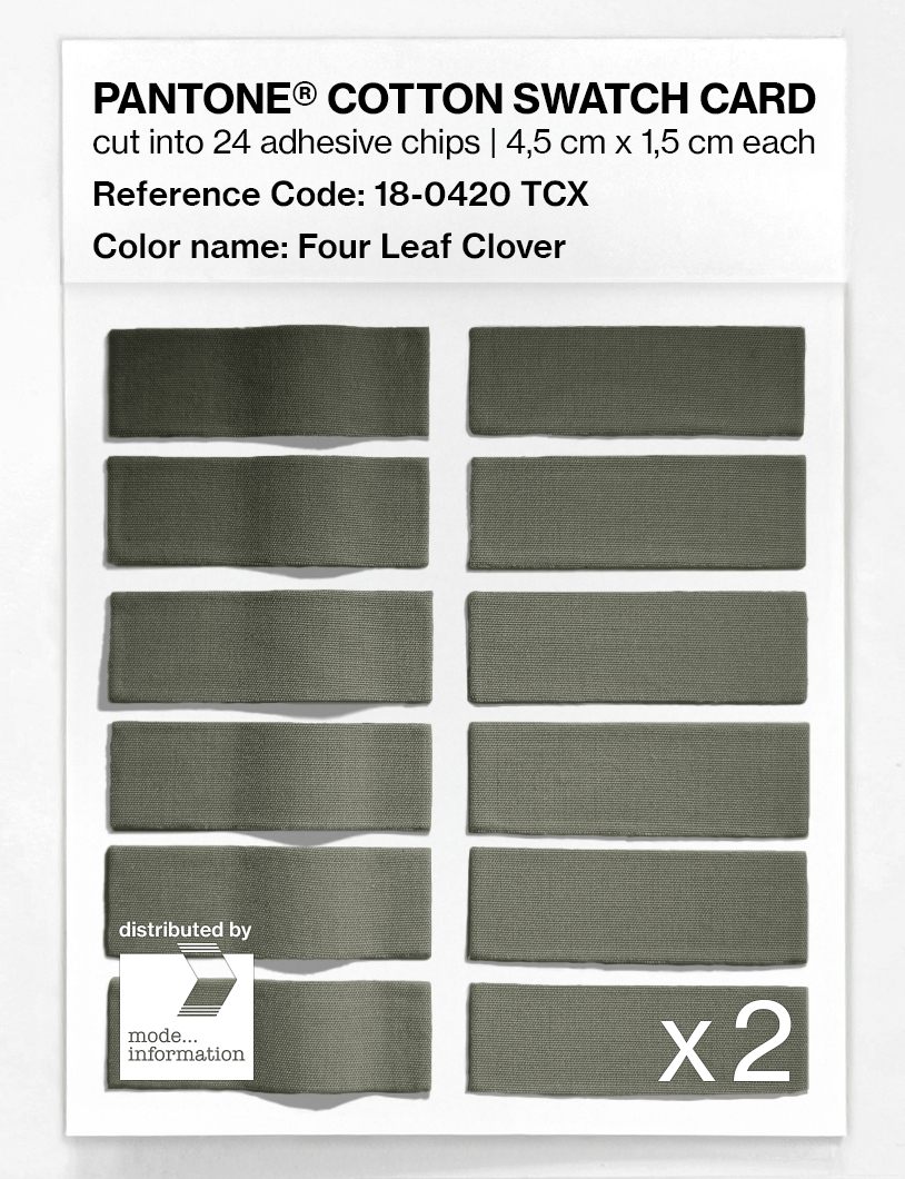 Product image 6 of the product “PANTONE® COTTON SWATCH CARD 18-0420 TCX Four Leaf Clover ”