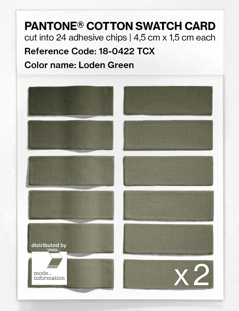 Product image 6 of the product “PANTONE® COTTON SWATCH CARD 18-0422 TCX Loden Green ”