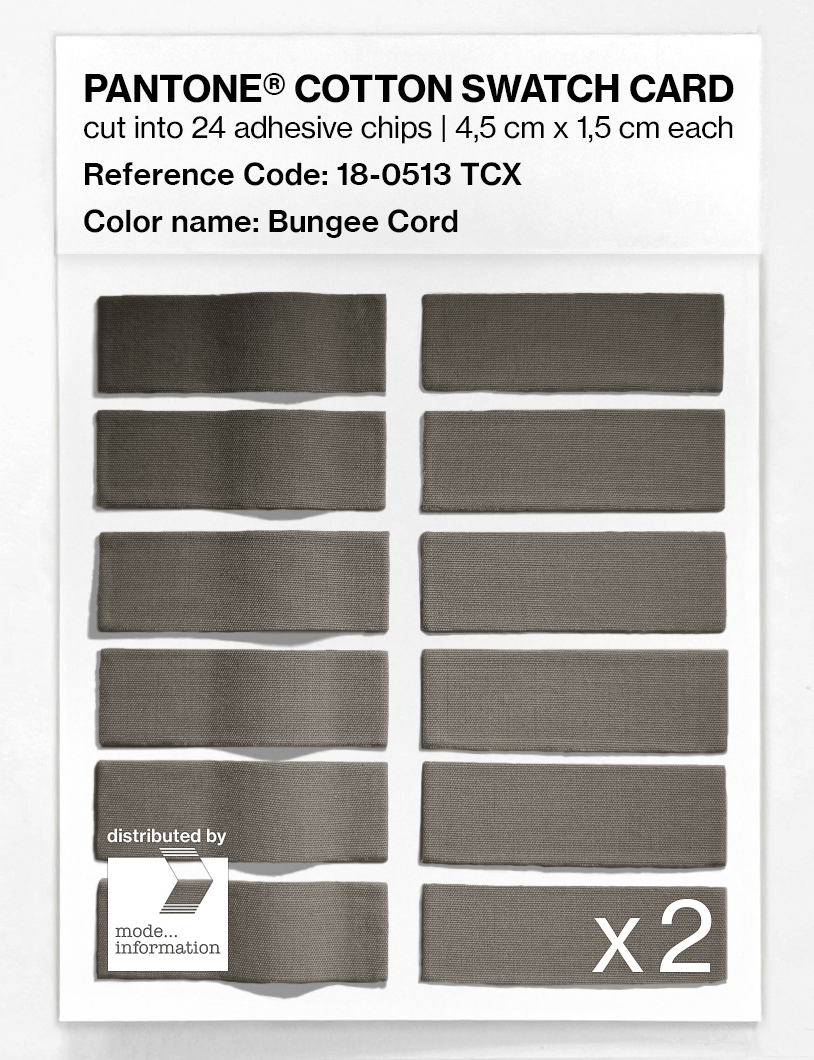 Product image 6 of the product “PANTONE® COTTON SWATCH CARD 18-0513 TCX Bungee Cord ”
