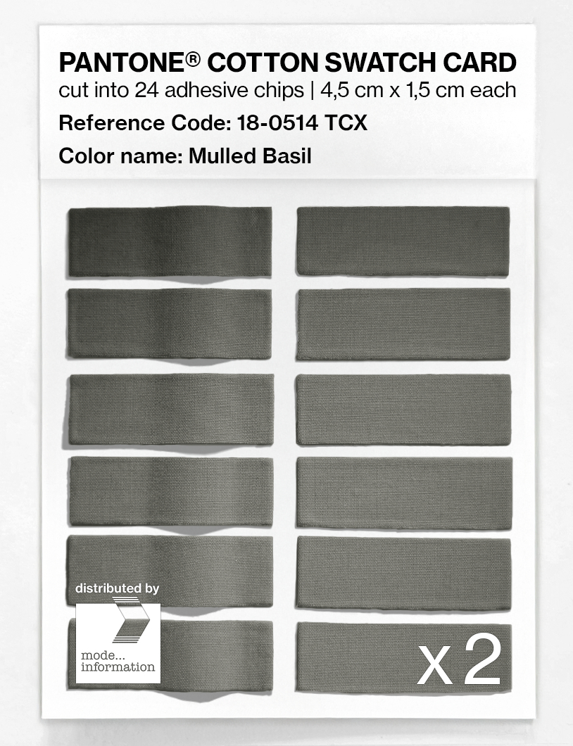 Product image 6 of the product “PANTONE® COTTON SWATCH CARD 18-0514 TCX Mulled Basil ”