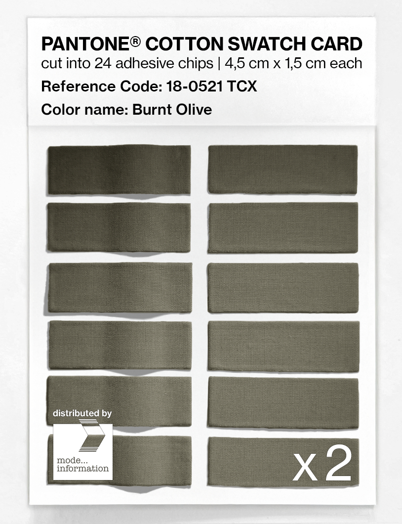 Artikelbild 6 des Artikels “PANTONE® COTTON SWATCH CARD 18-0521 TCX Burnt Olive “
